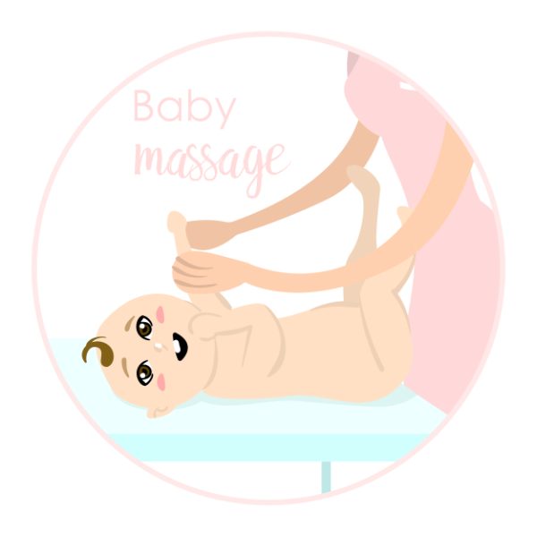 Babymassage illustratie