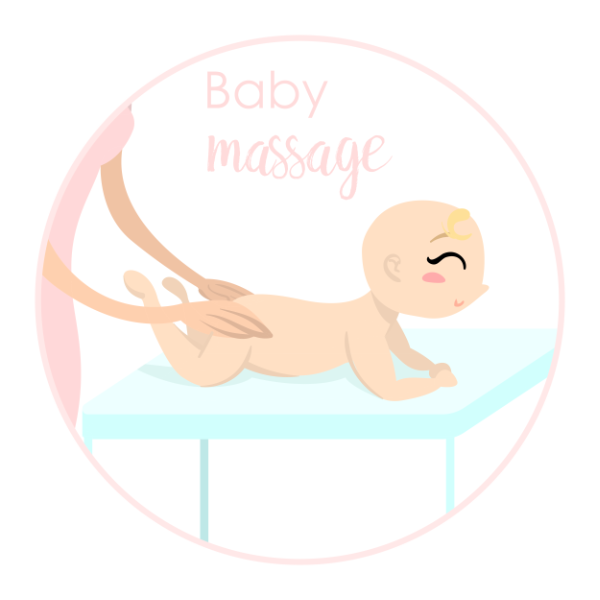 Babymassage illustratie