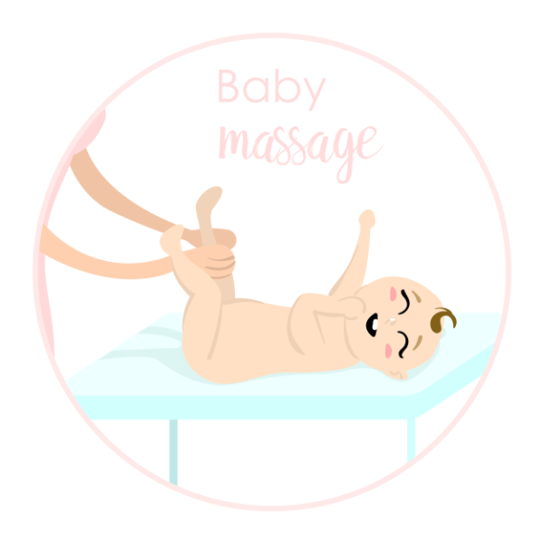 Babymassage illustratie